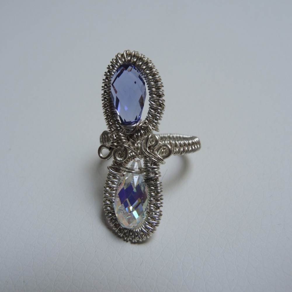Sterling silver wire wrapped ring